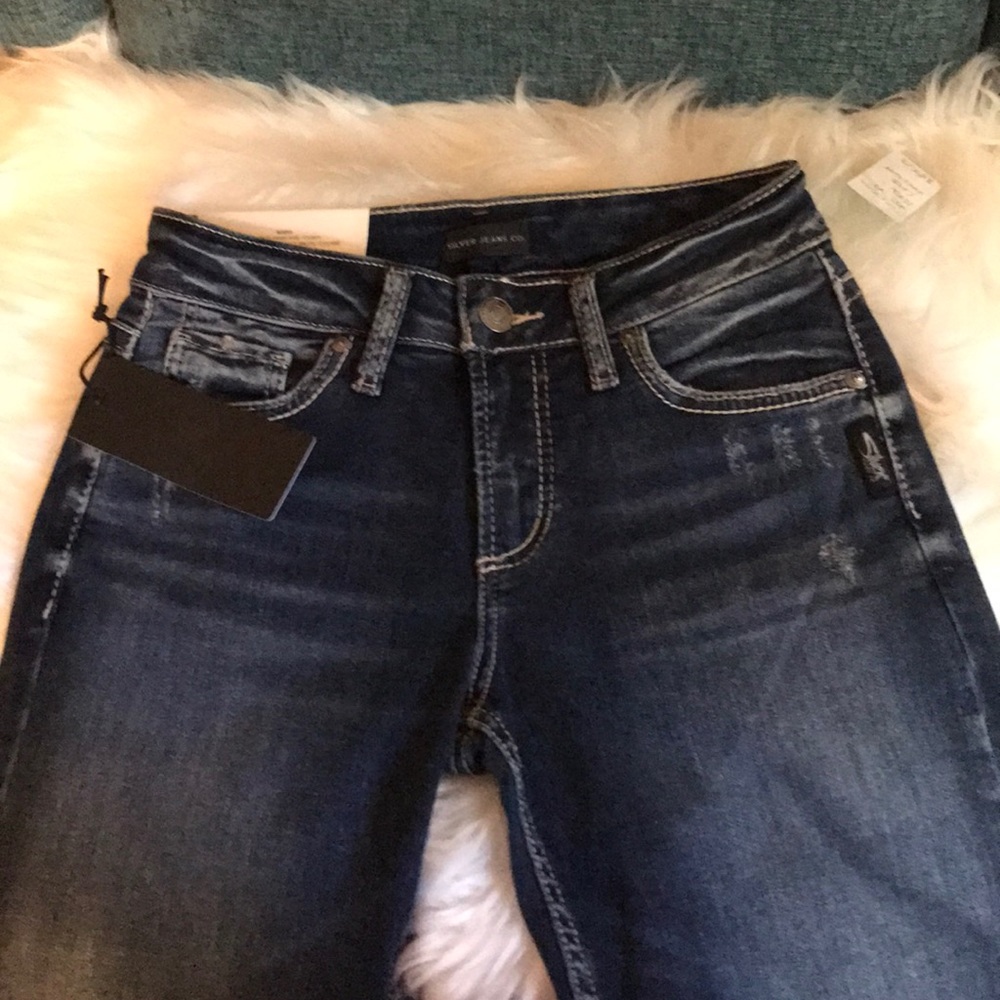 Avery slim boot high rise Silver Jeans